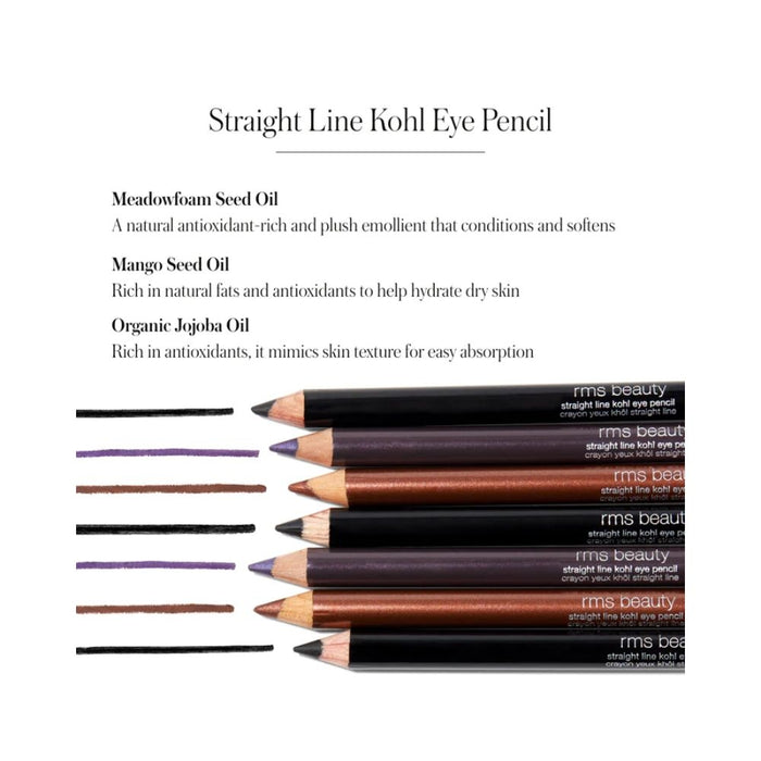 RMS Beauty Straight Line Kohl Eye Pencil With Sharpener Plum Chart