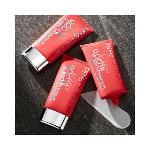 Rodial Dragon's Blood Hyaluronic Moisturizer SPF 15 1.6oz styled with swatch