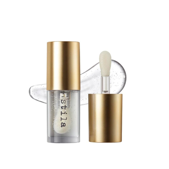 Stila Heaven's Dew Gel Lip Oil Rain Drop with swatch