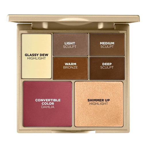 Stila Sculpt & Glow All-In-One Contouring & Highlighting Palette with shade names