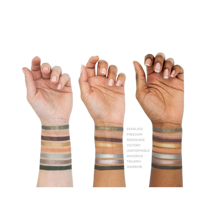 Stila Camouflage Beauty Palette Swatches wrist 