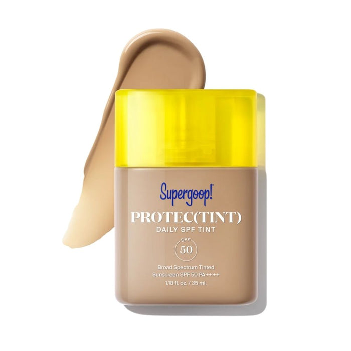 Supergoop! Protec(tint) Daily SPF50 Tint 26W Light-Medium Olive with swatch