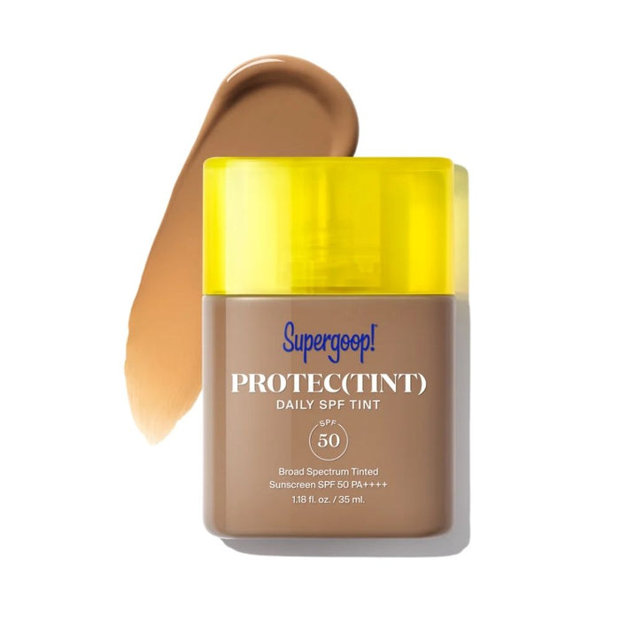 Supergoop! Protec(tint) Daily SPF50 Tint 34C Medium Cool with swatch