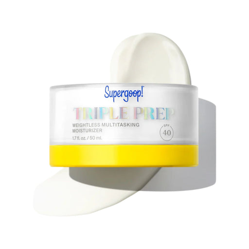 Supergoop! Triple Prep Weightless Multitasking Moisturizer SPF 40 1.7oz with swatch
