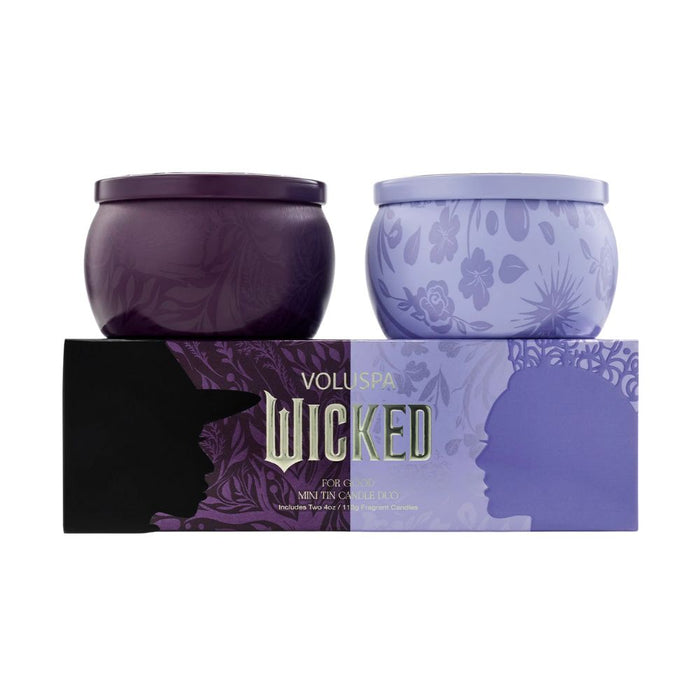 Voluspa Wicked Act II Collection 2 Mini Tin Candle Duo